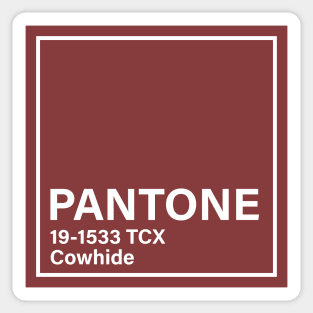 pantone 19-1533 TCX Cowhide Sticker